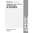 Cover page of PIONEER XV-SV5DV/NXCN/HK Owner's Manual
