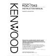 Cover page of KENWOOD KGC7043 Owner's Manual