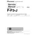 Cover page of PIONEER F-F3-J/WYSXCN5 Service Manual