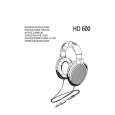 Cover page of SENNHEISER HD600 Owner's Manual