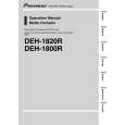 Cover page of PIONEER DEH-1800R Owner's Manual