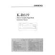 Cover page of ONKYO K-R619 Owner's Manual
