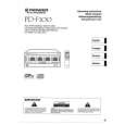 Cover page of PIONEER PD-F100 Owner's Manual