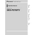 Cover page of PIONEER GEX-P5750TV/ES Owner's Manual