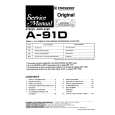 Cover page of PIONEER A-91D Service Manual