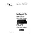 Cover page of NAKAMICHI PA102 Service Manual