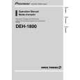 Cover page of PIONEER DEH-1800/XU/UC Owner's Manual