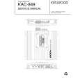Cover page of KENWOOD KAC-849 Owner's Manual