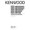 Cover page of KENWOOD KDC-MP3036 Owner's Manual