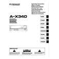 Cover page of PIONEER A-X340 Owner's Manual