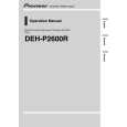 Cover page of PIONEER DEH-P2600R/XM/EW Owner's Manual