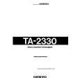 Cover page of ONKYO TA2330 Owner's Manual