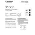 Cover page of PIONEER SPD07 Owner's Manual