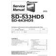 Cover page of PIONEER SD-643HD5 Service Manual