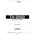 Cover page of ONKYO TA-2500 Owner's Manual