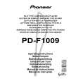 Cover page of PIONEER PD-F1009/MY Owner's Manual