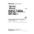 Cover page of PIONEER DEH-1800 Service Manual