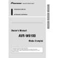 Cover page of PIONEER AVRW6100 Owner's Manual