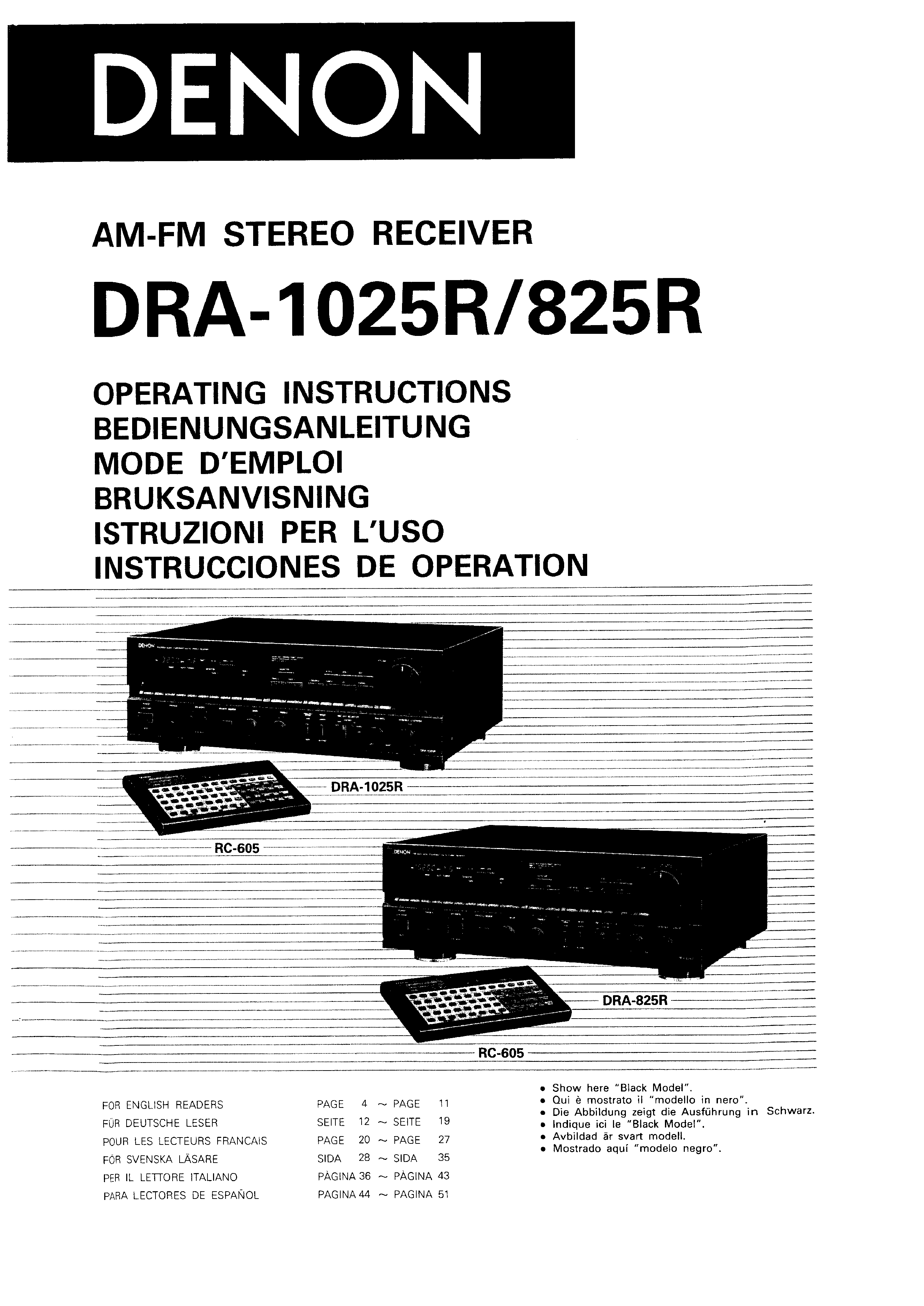 DRA-825 R Service Manual-Anleitung für Denon DRA-1025 R 