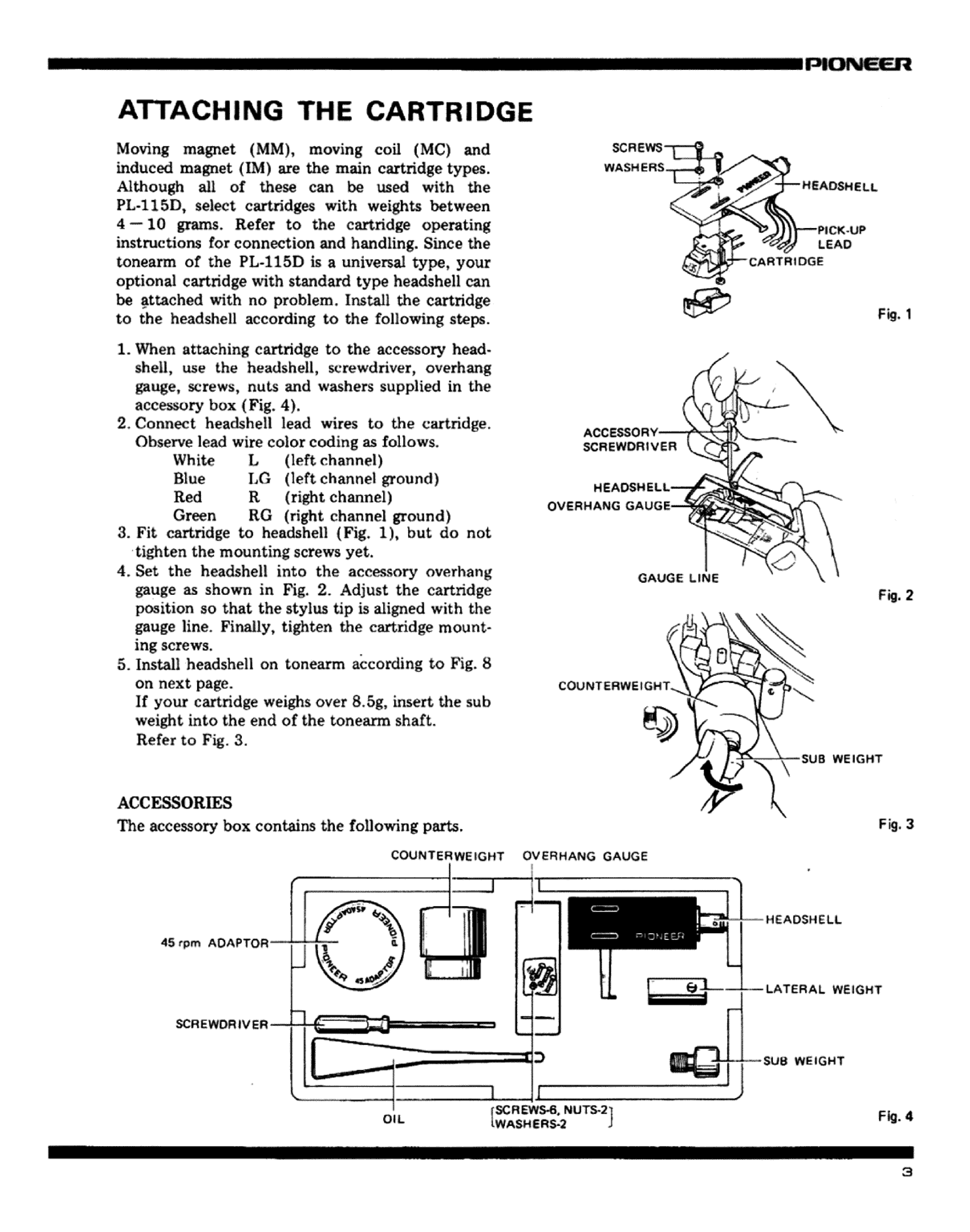 Owner's Manual for PIONEER PL-115D - Download