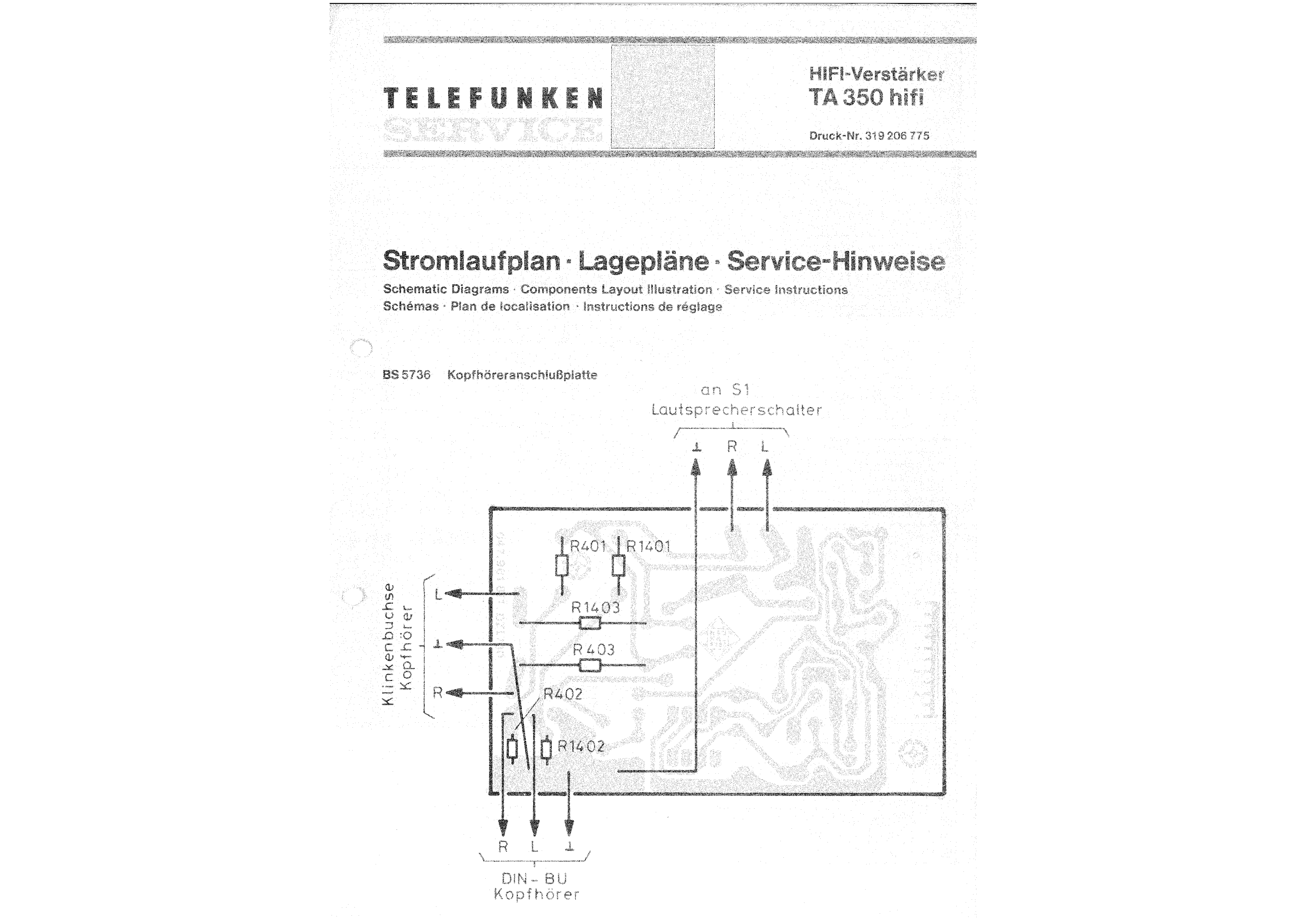Service Manual for TELEFUNKEN TA350 - Download