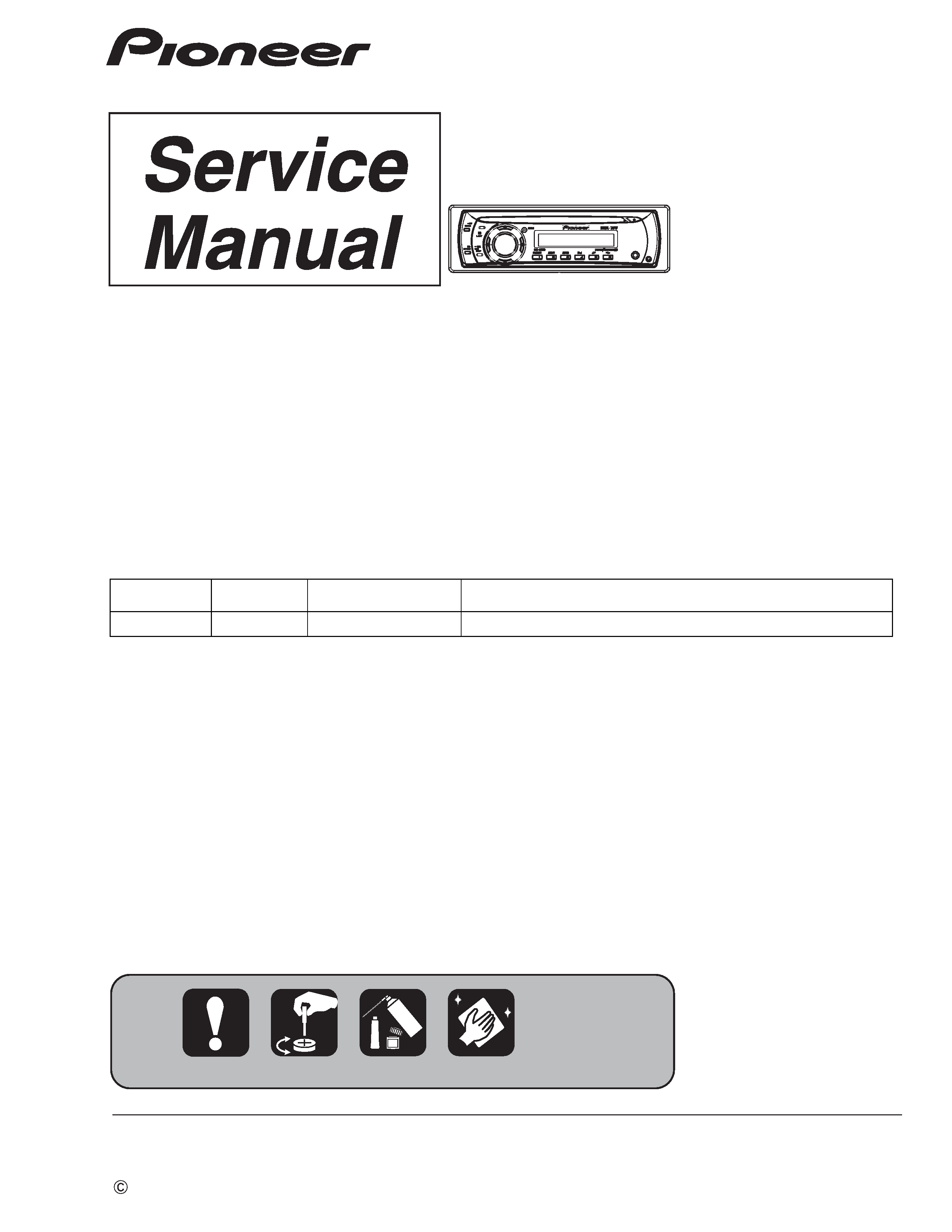 Service Manual for PIONEER DEH-2100IB/XS/ES - Download