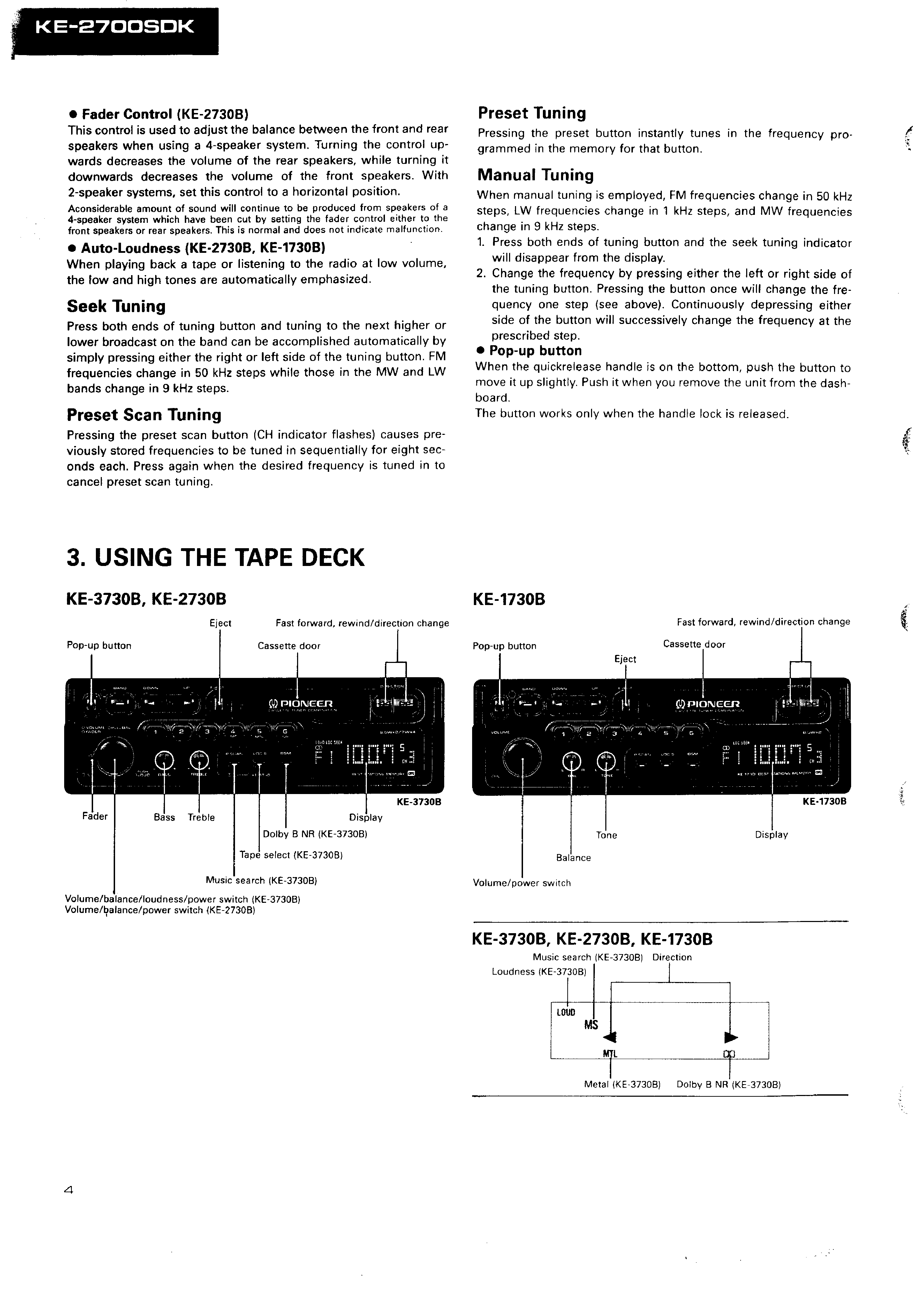 Service Manual For PIONEER KE 1730B Download Service Manual For PIONEER KE 1730B Download